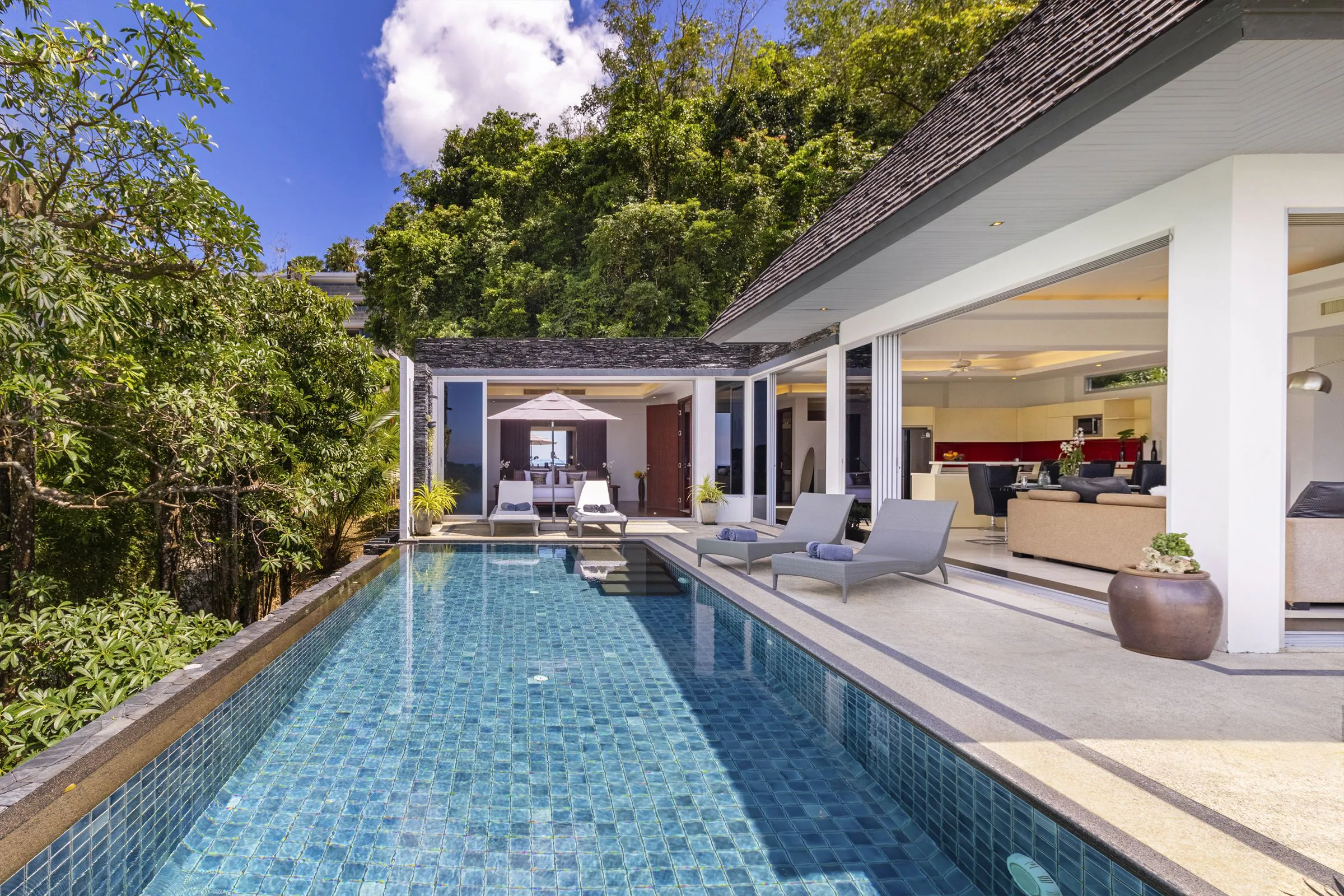 Luxury 3-Bedroom Villa, with pool view in The Residences Overlooking project, on Layan